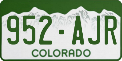 CO license plate 952AJR