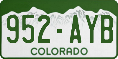 CO license plate 952AYB