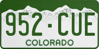 CO license plate 952CUE