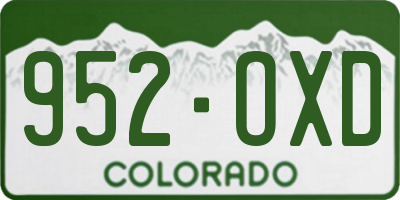 CO license plate 952OXD
