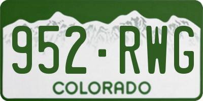 CO license plate 952RWG