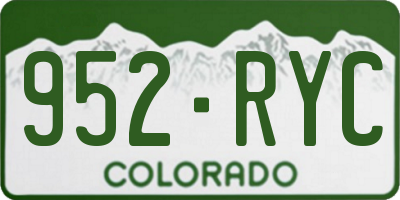 CO license plate 952RYC