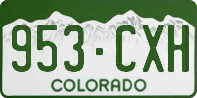 CO license plate 953CXH
