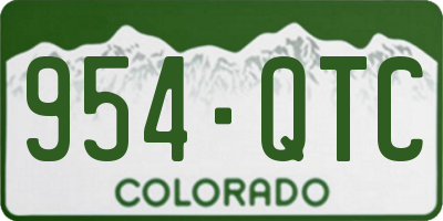 CO license plate 954QTC