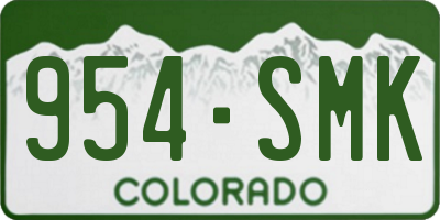 CO license plate 954SMK