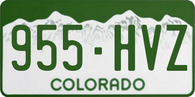 CO license plate 955HVZ