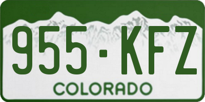 CO license plate 955KFZ