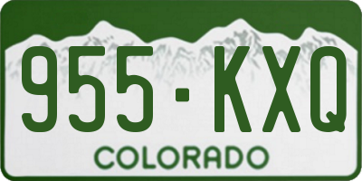 CO license plate 955KXQ