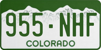 CO license plate 955NHF
