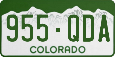 CO license plate 955QDA