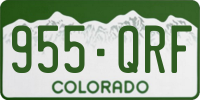 CO license plate 955QRF