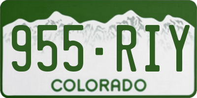 CO license plate 955RIY