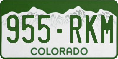 CO license plate 955RKM