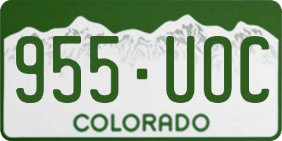 CO license plate 955UOC