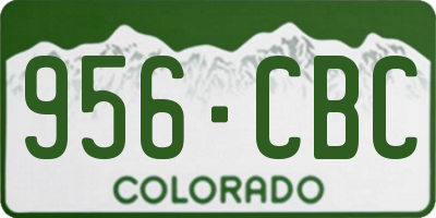 CO license plate 956CBC
