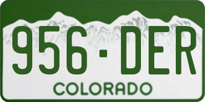 CO license plate 956DER