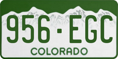 CO license plate 956EGC