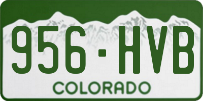 CO license plate 956HVB
