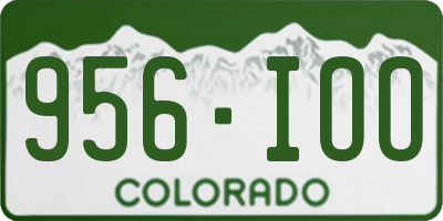 CO license plate 956IOO