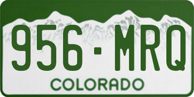 CO license plate 956MRQ