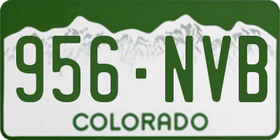CO license plate 956NVB