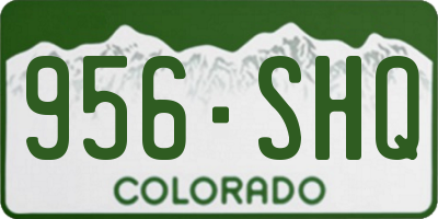 CO license plate 956SHQ
