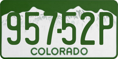 CO license plate 95752P