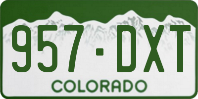 CO license plate 957DXT