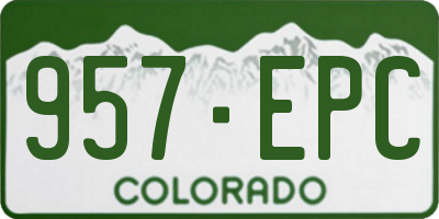 CO license plate 957EPC