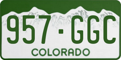 CO license plate 957GGC