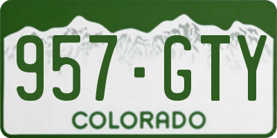 CO license plate 957GTY