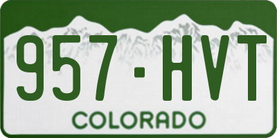 CO license plate 957HVT