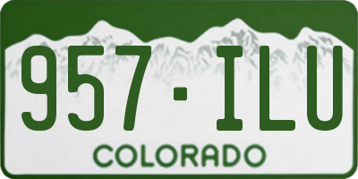 CO license plate 957ILU