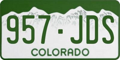 CO license plate 957JDS