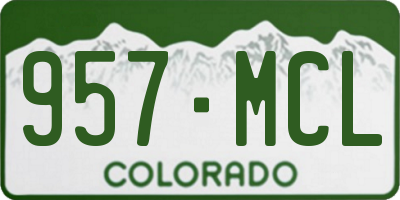 CO license plate 957MCL