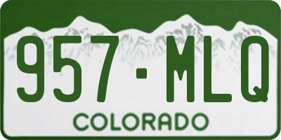 CO license plate 957MLQ