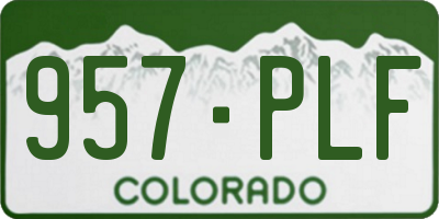 CO license plate 957PLF
