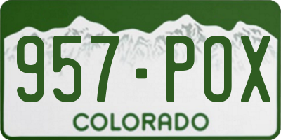 CO license plate 957POX