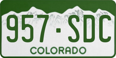 CO license plate 957SDC