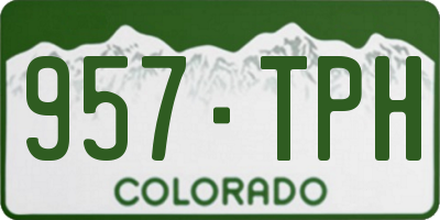 CO license plate 957TPH