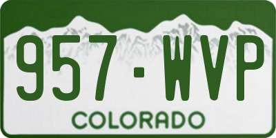 CO license plate 957WVP