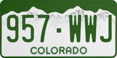 CO license plate 957WWJ