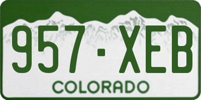CO license plate 957XEB