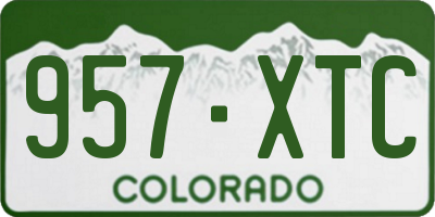 CO license plate 957XTC