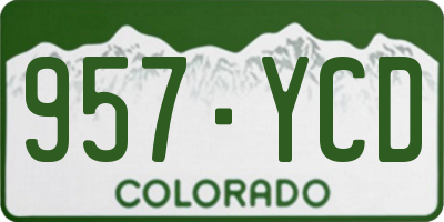 CO license plate 957YCD