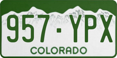 CO license plate 957YPX