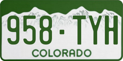 CO license plate 958TYH