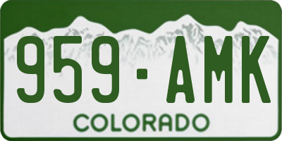 CO license plate 959AMK