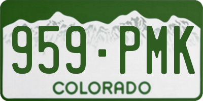CO license plate 959PMK
