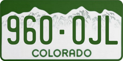CO license plate 960OJL